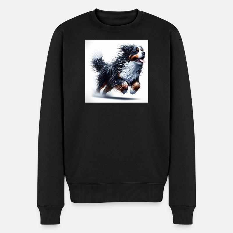 Berner Sennenhund - Männer Premium Bio Pullover - Schwarz