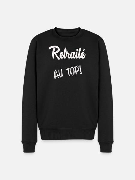 RETRAITE. BONNE RETRAITE. JOYEUSE RETRAITE - Pull Premium bio Homme - noir