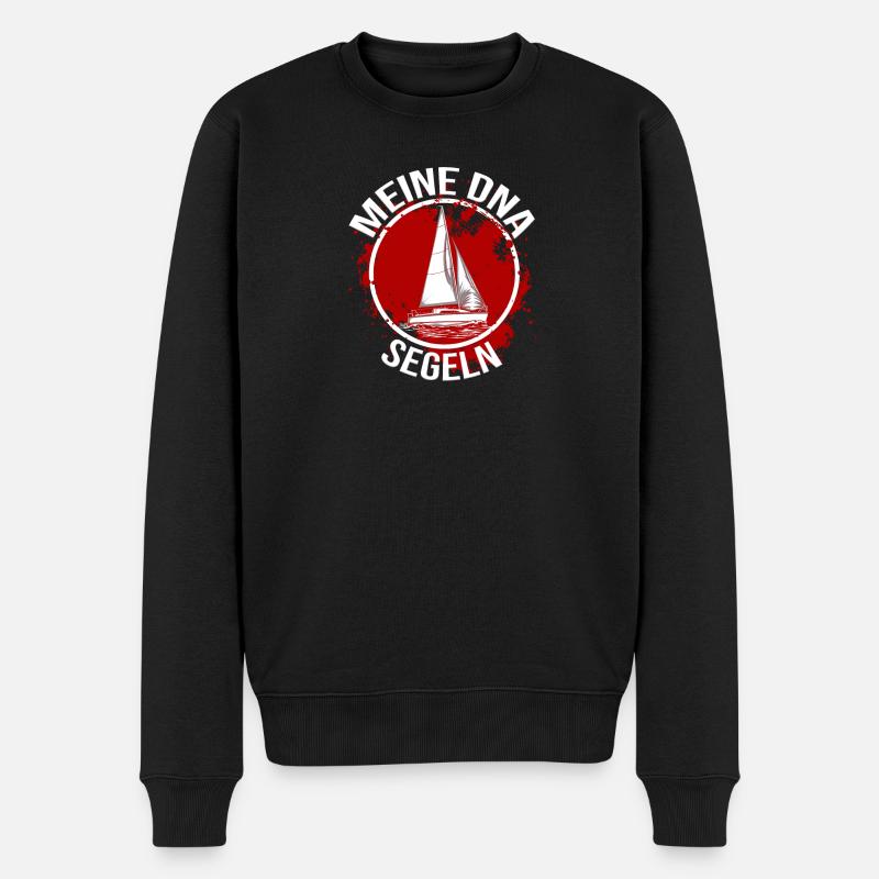 Meine DNA - Segeln - Männer Premium Bio Pullover - Schwarz