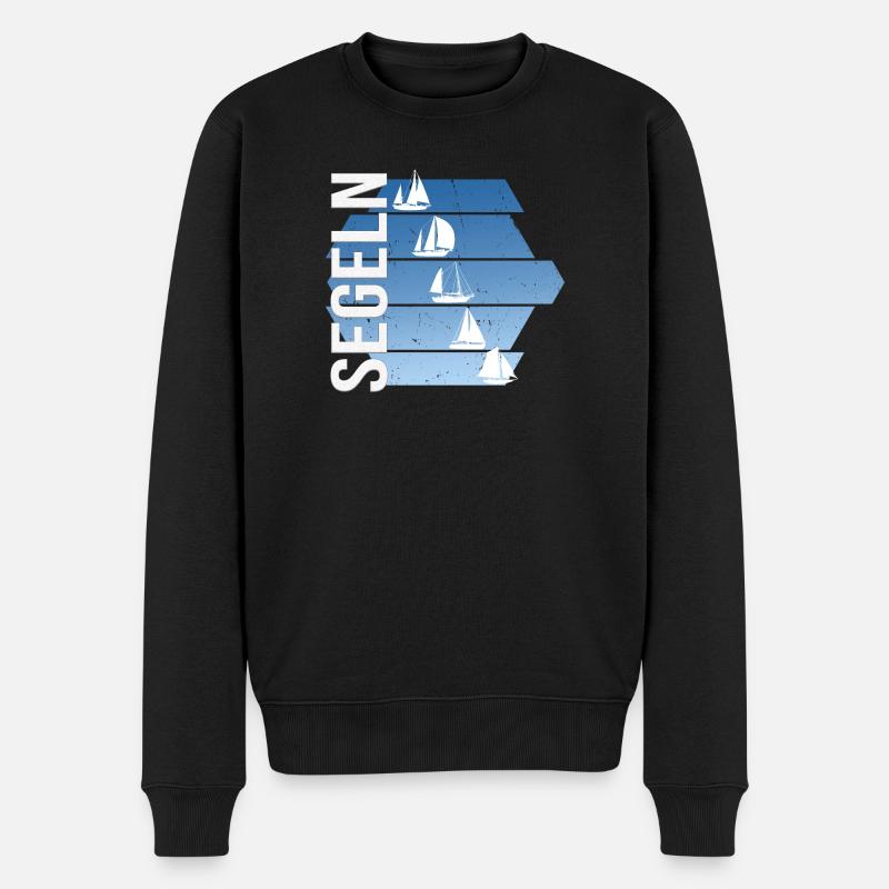 Segeln - Segelsport - Männer Premium Bio Pullover - Schwarz