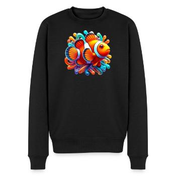 Clownfish - Men's Premium Organic Jumper - black - Front - Nico (187cm)