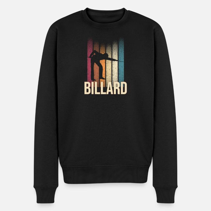 Billard - Männer Premium Bio Pullover - Schwarz