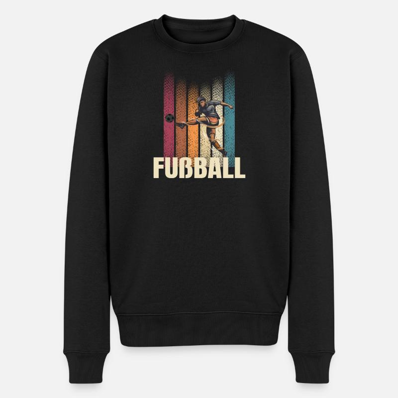 Fußball - Männer Premium Bio Pullover - Schwarz
