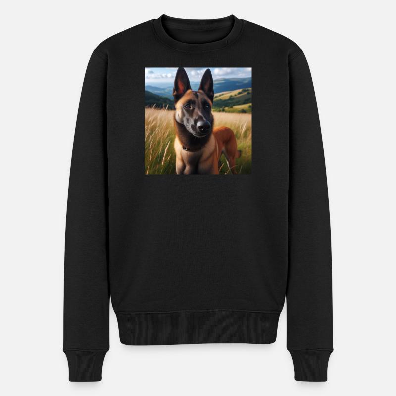 Belgischer Malinois - Männer Premium Bio Pullover - Schwarz