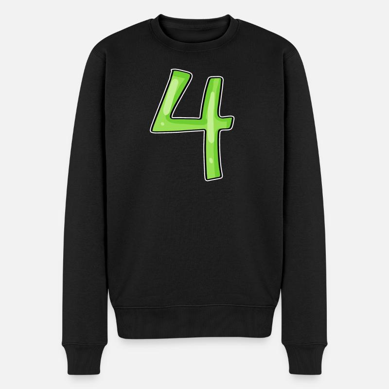 4 - Quatre Vert - Pull Premium bio Homme - noir