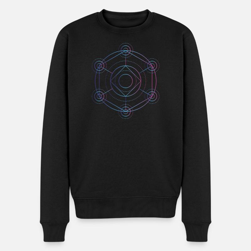 Merkaba - 7 chakras - Pull Premium bio Homme - noir