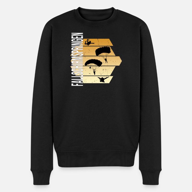 Fallschirmspringen - Männer Premium Bio Pullover - Schwarz