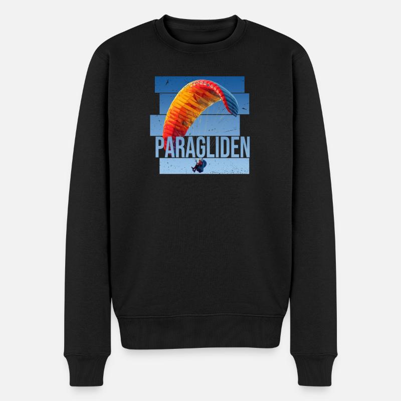 Paragliden - Männer Premium Bio Pullover - Schwarz