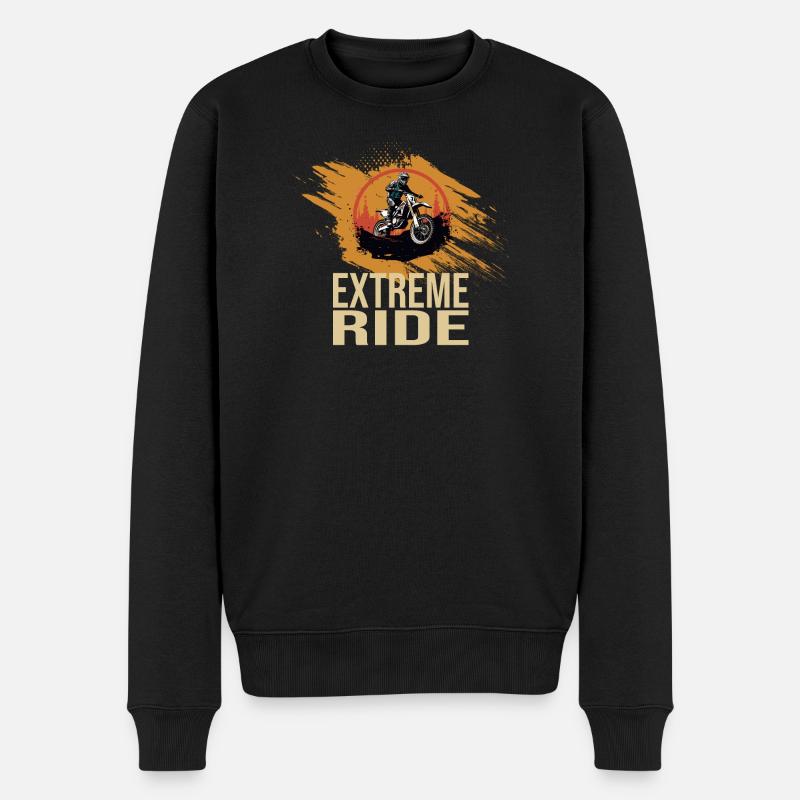 Extreme Ride - Motocross - Männer Premium Bio Pullover - Schwarz