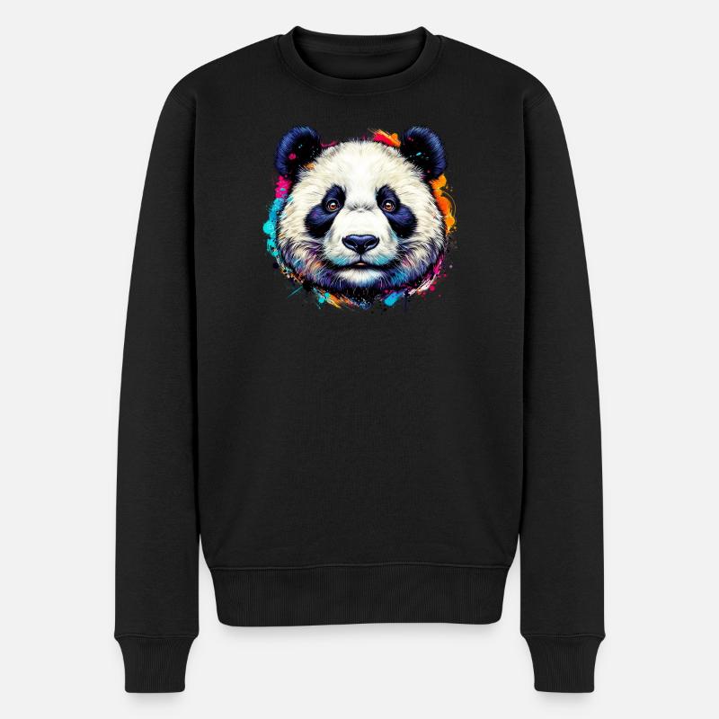 Panda - Pull Premium bio Homme - noir