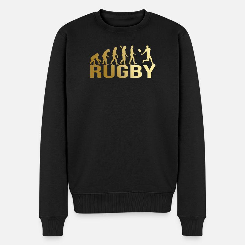 Evolution Rugby - Männer Premium Bio Pullover - Schwarz