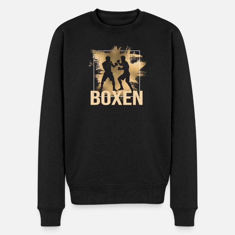 Boxen - Männer Premium Bio Pullover - Schwarz