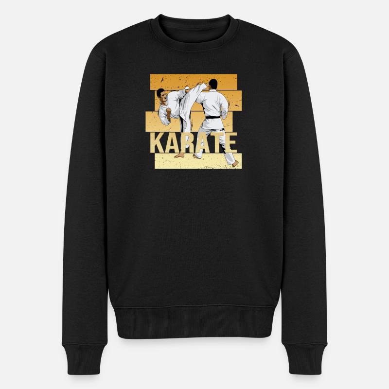 Karate - Männer Premium Bio Pullover - Schwarz