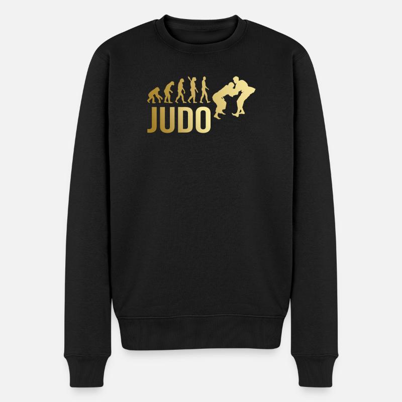 Judo Evolution - Männer Premium Bio Pullover - Schwarz
