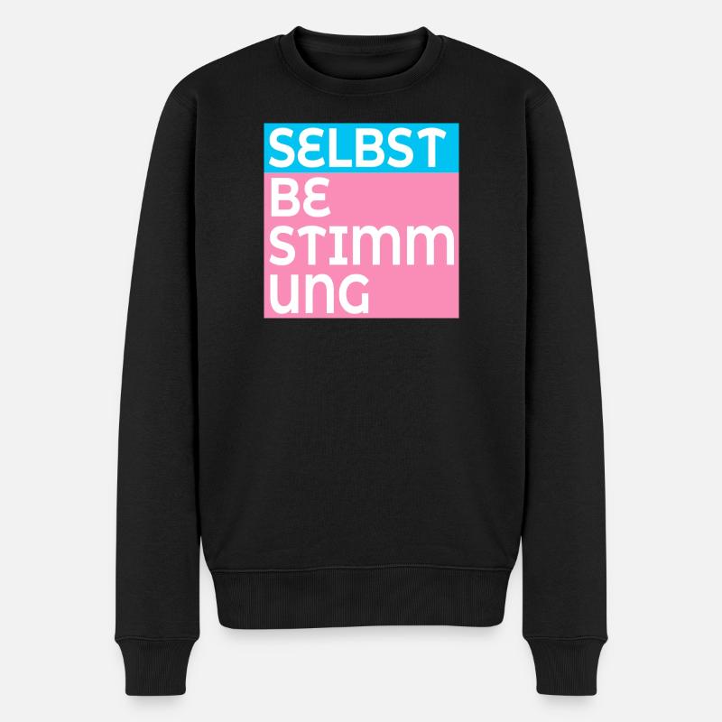 TRANS SELBSTBESTIMMUNG - Männer Premium Bio Pullover - Schwarz