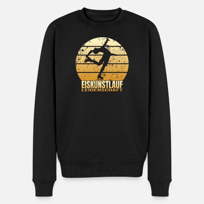 Eiskunstlauf Leidenschaft - Männer Premium Bio Pullover - Schwarz