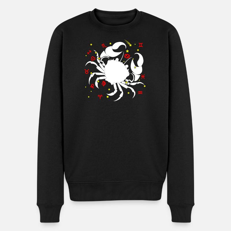 Hummer-Farbe - Männer Premium Bio Pullover - Schwarz