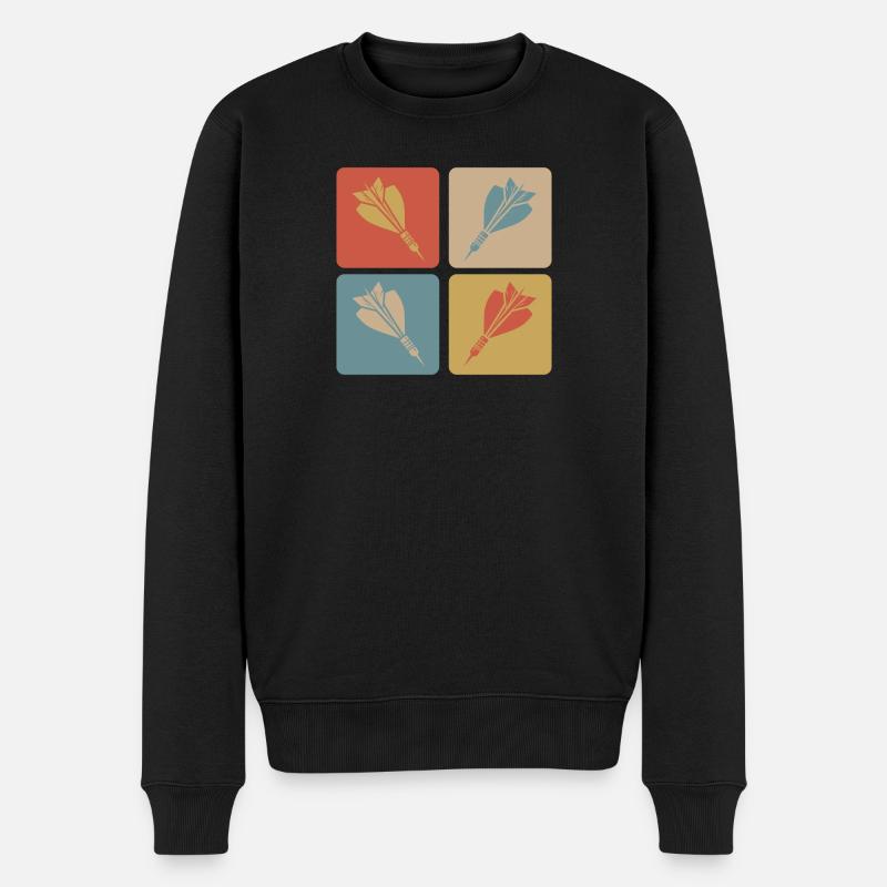 Dart Design - Männer Premium Bio Pullover - Schwarz