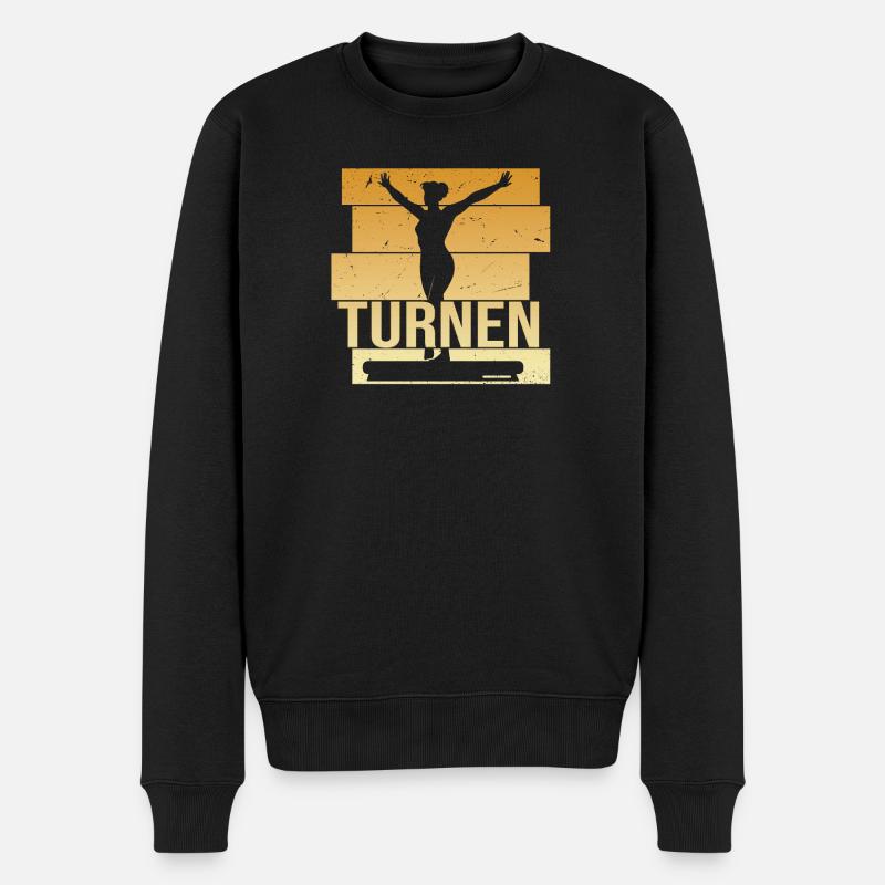 Turnen - Männer Premium Bio Pullover - Schwarz