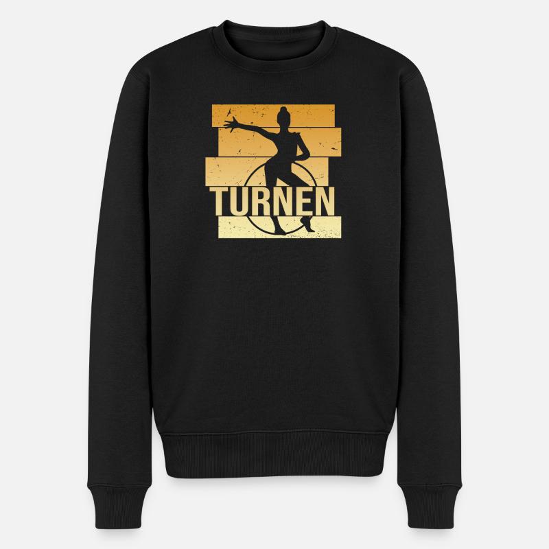 Turnen - Männer Premium Bio Pullover - Schwarz