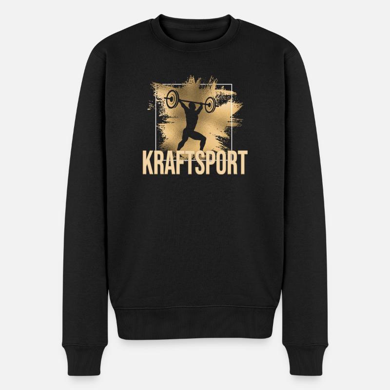 Kraftsport - Männer Premium Bio Pullover - Schwarz