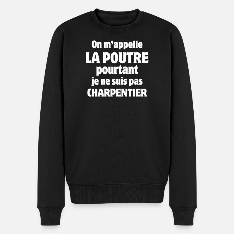charpentier, poutre, menuisier - Pull Premium bio Homme - noir