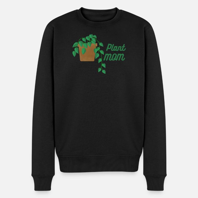 Pflanzenmama - Kletterpflanze - Männer Premium Bio Pullover - Schwarz