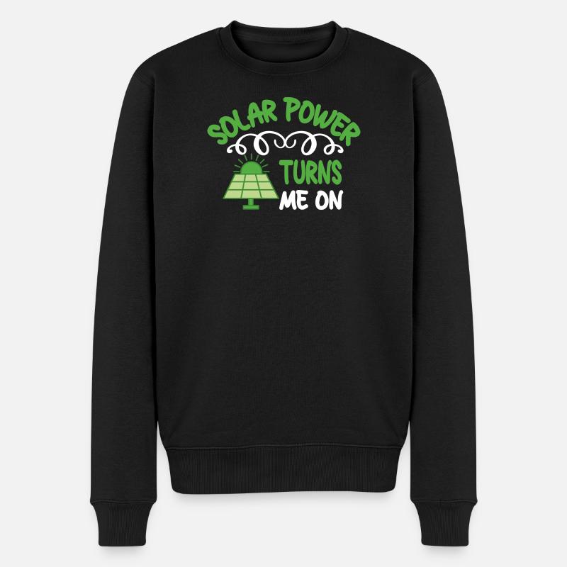 Klimawandel erneuerbare Energie Sonnenenergie - Männer Premium Bio Pullover - Schwarz