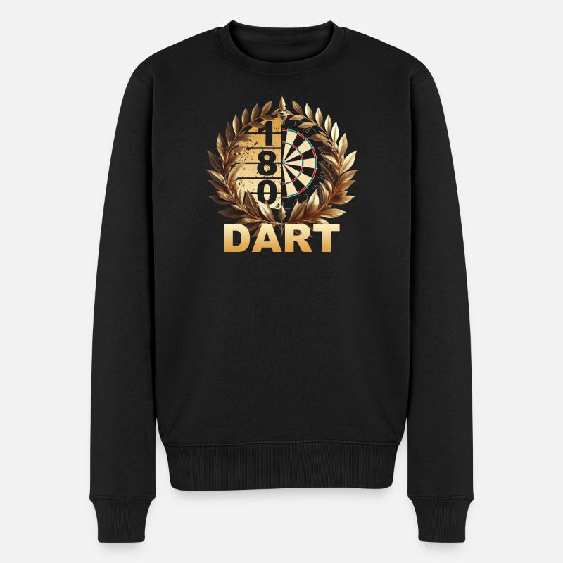 Dart 180 - Männer Premium Bio Pullover - Schwarz