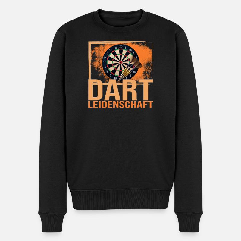 Dart Leidenschaft - Männer Premium Bio Pullover - Schwarz