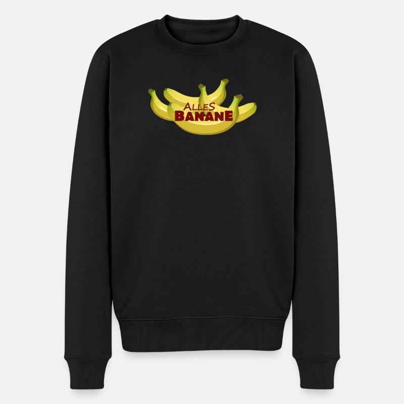 ALLES BANANE - Männer Premium Bio Pullover - Schwarz