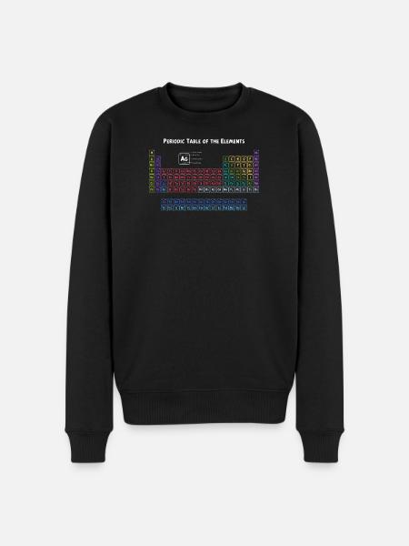 Periodensystem der Elemente - Männer Premium Bio Pullover - Schwarz