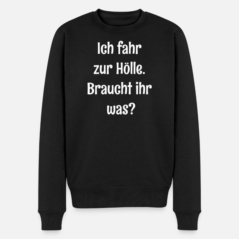 zur Hölle - Männer Premium Bio Pullover - Schwarz