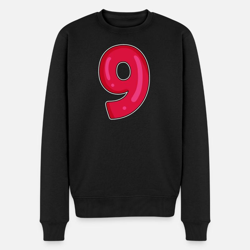 Numéro 9 - Neuf - 9 Motif - Pull Premium bio Homme - noir
