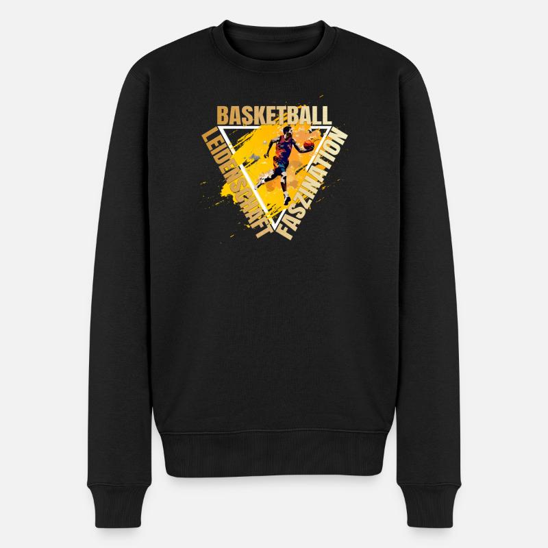 Leidenschaft - Faszination - Basketball - Männer Premium Bio Pullover - Schwarz