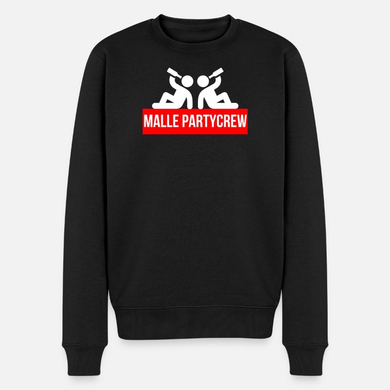 Malle Party Crew - Pull Premium bio Homme - noir