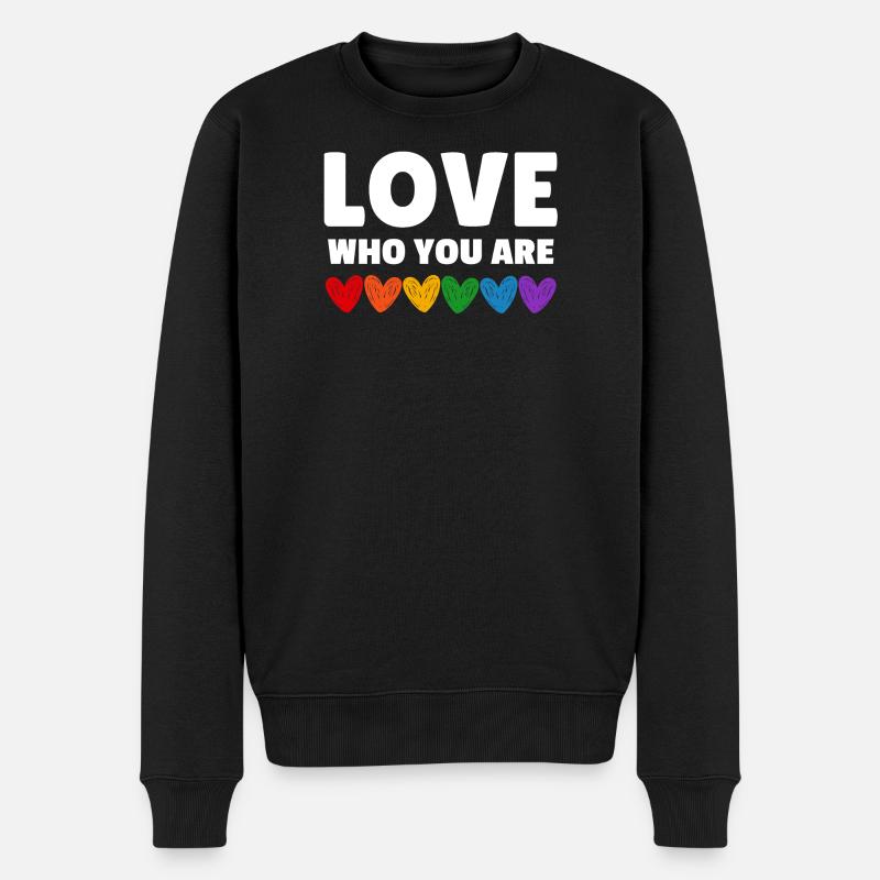 Lgbtqia. Liebe, wer du bist - Männer Premium Bio Pullover - Schwarz