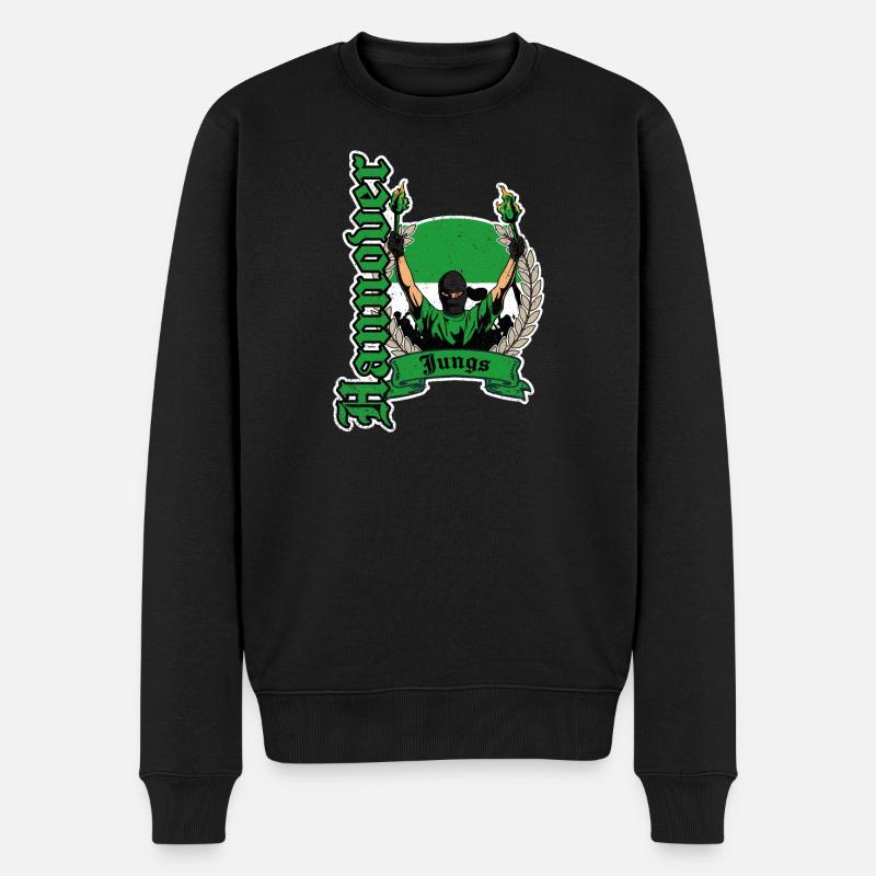 Hannover Jungs Fußball - Männer Premium Bio Pullover - Schwarz