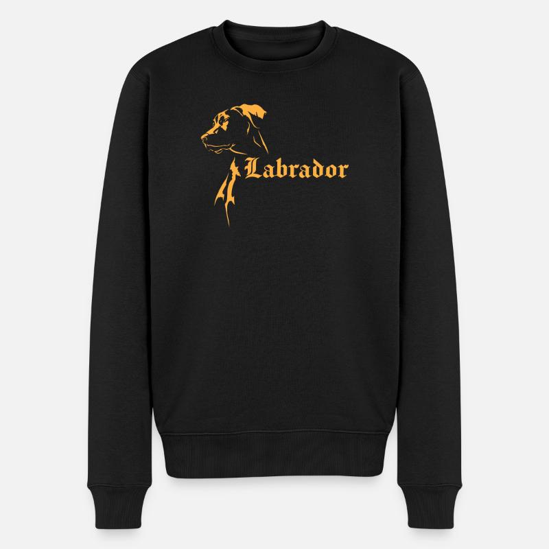 Labrador - Männer Premium Bio Pullover - Schwarz