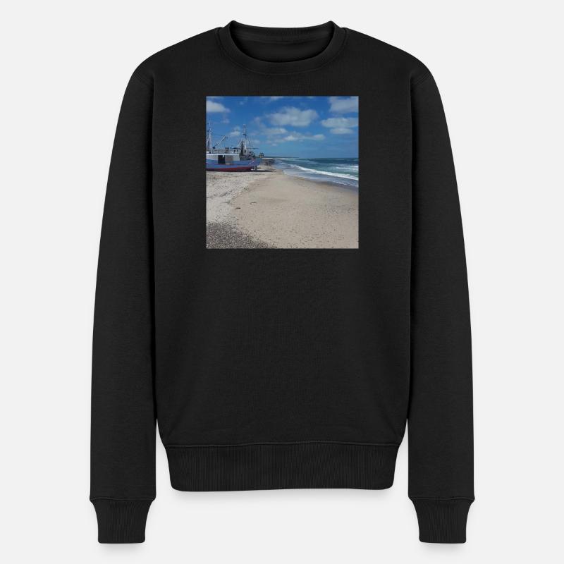 JensJensen - Männer Premium Bio Pullover - Schwarz