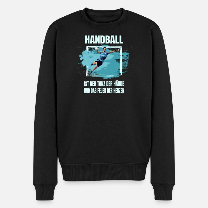 Handball - Männer Premium Bio Pullover - Schwarz