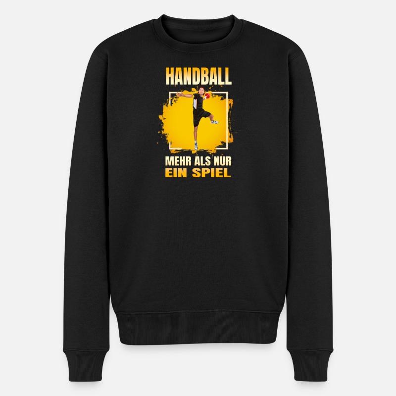 Handball - Mehr als nur ein Spiel - Männer Premium Bio Pullover - Schwarz