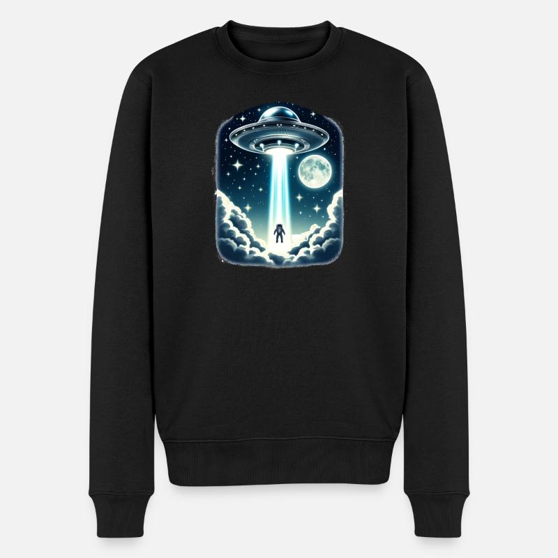 UFO-Entführung - Männer Premium Bio Pullover - Schwarz