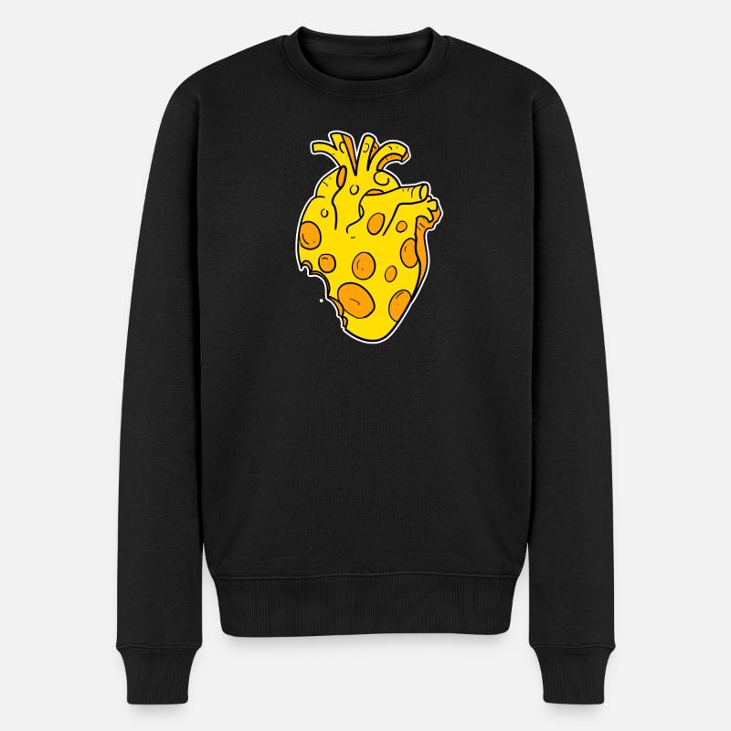 Cœur de fromage - Pull Premium bio Homme - noir