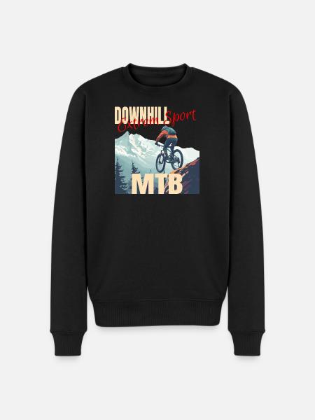 Downhill - Extrem Sport - Männer Premium Bio Pullover - Schwarz