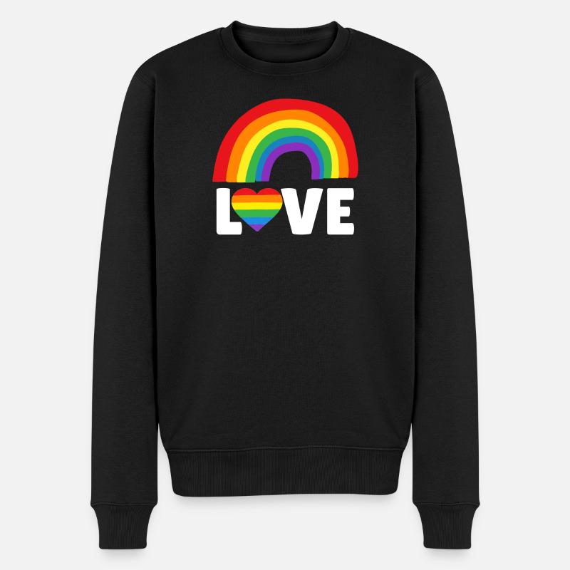 Aimer LGBTQIA - Pull Premium bio Homme - noir