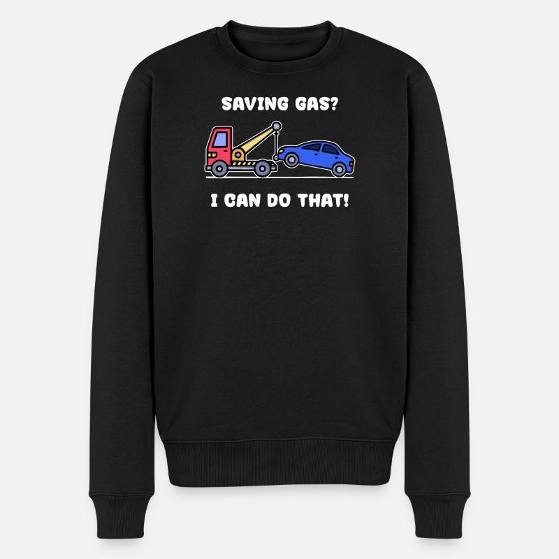 Auto Statement Tanken Energiespeicher Strom - Männer Premium Bio Pullover - Schwarz