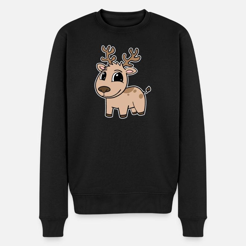 Cerf Mignon Enfants Tout-petit - Pull Premium bio Homme - noir