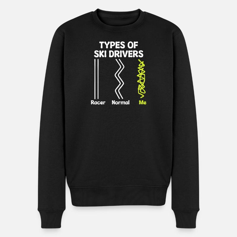 Wintersaison Statement Schifahren Wintersport - Männer Premium Bio Pullover - Schwarz