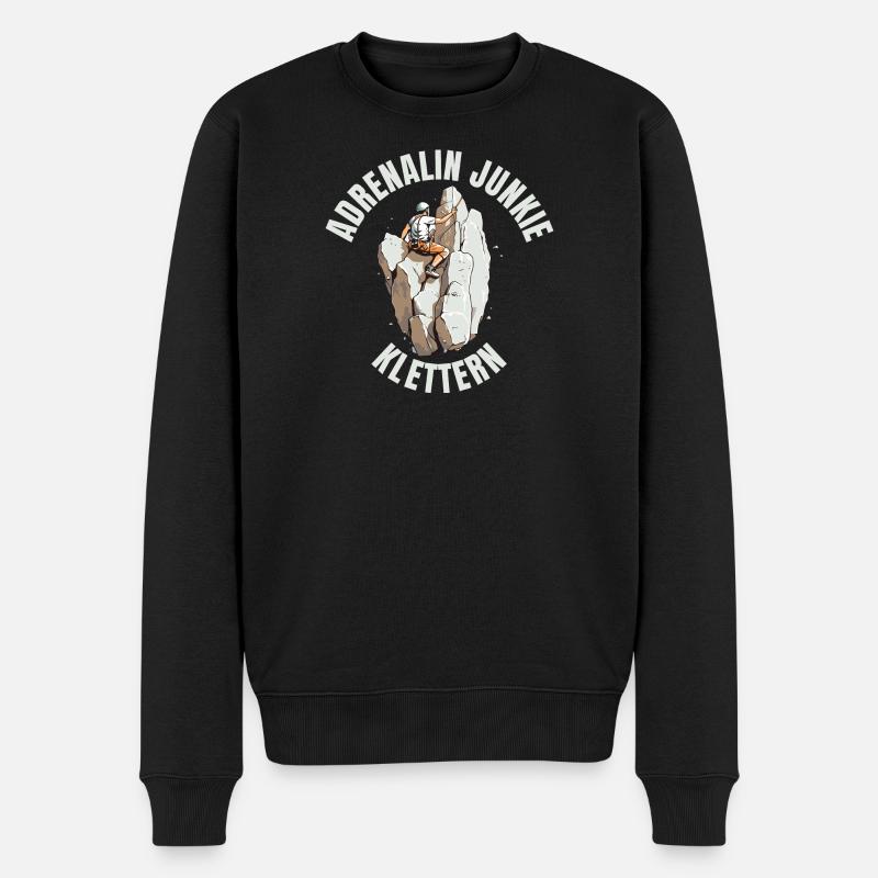 Adrenalin Junkie - Männer Premium Bio Pullover - Schwarz